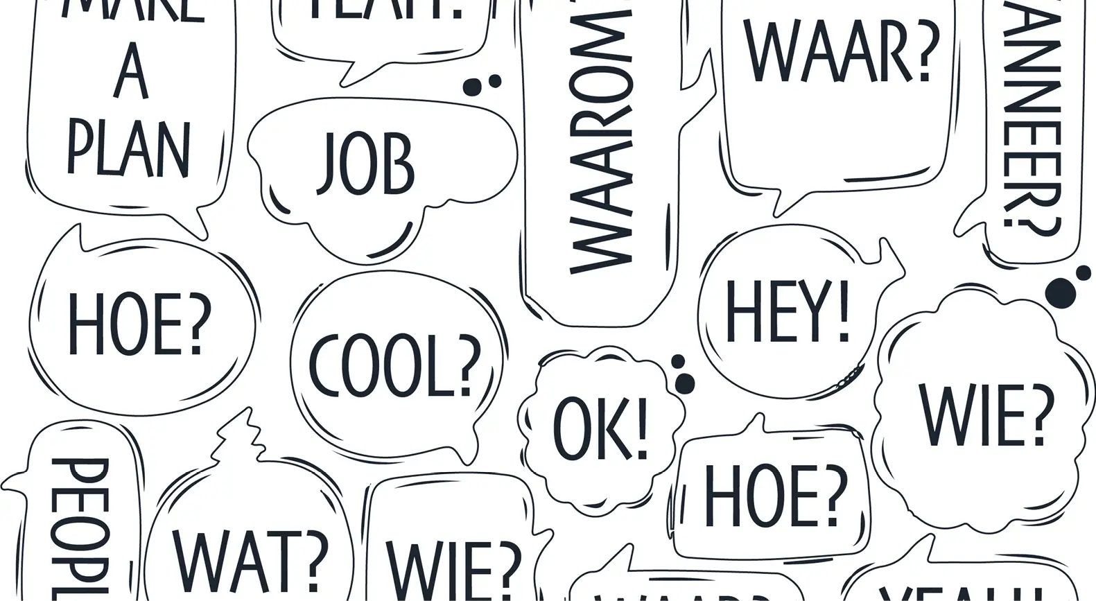 Tagcloud met feedback en vragen medewerkers